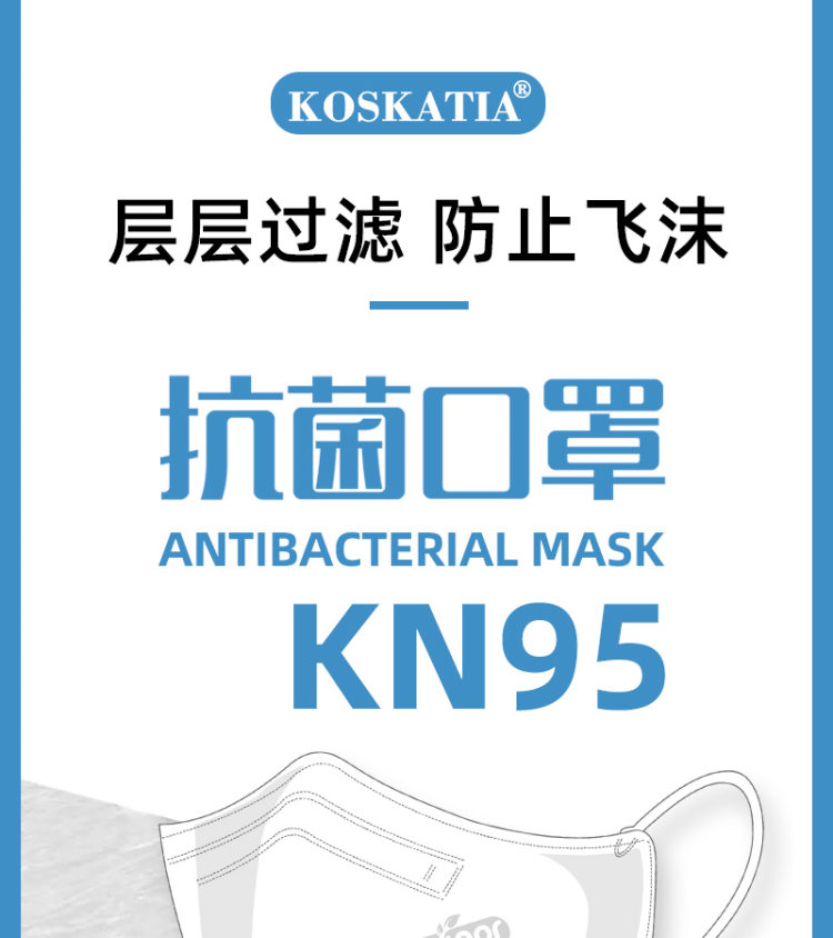KOSKATIA 一次性kn95口罩 50只 图1