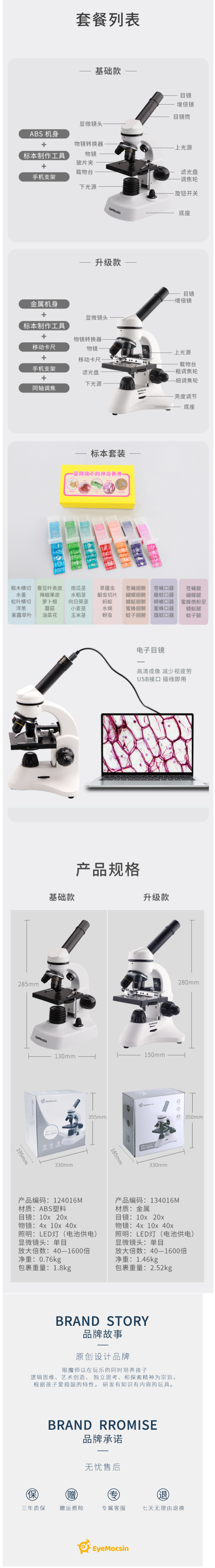 眼魔师 1600倍高清成像 学生实验显微镜 图6