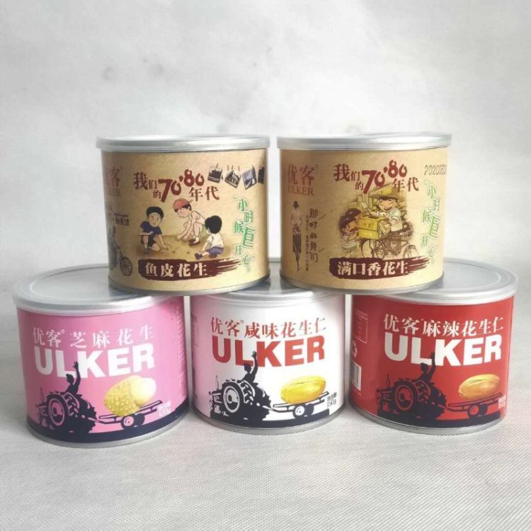 优客 盐焗多味酒鬼花生米120g*4罐 图1