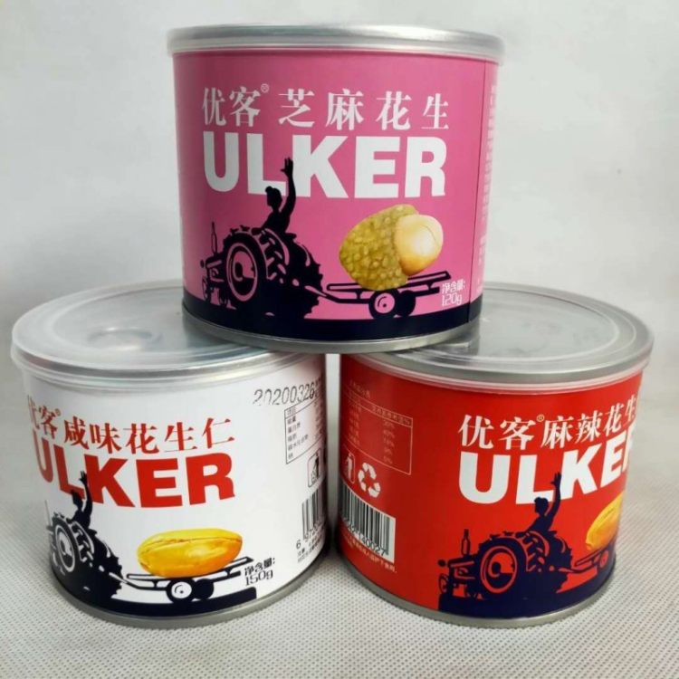 优客 盐焗多味酒鬼花生米120g*4罐 图2
