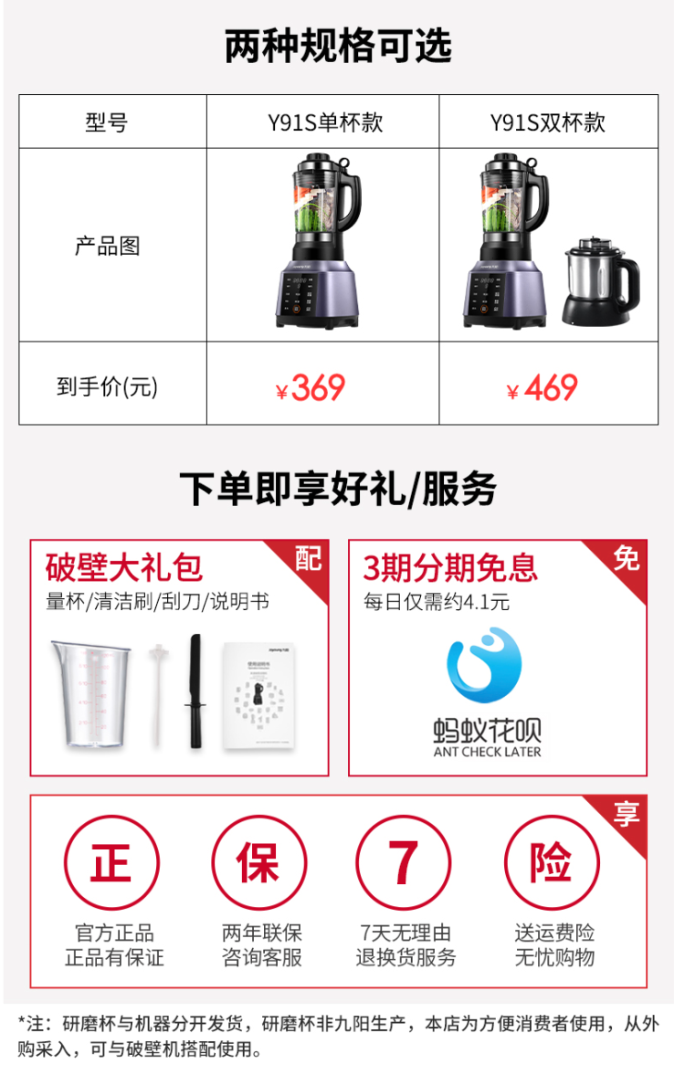 九阳 19款 多功能全自动破壁机 料理机 带熬煮 图1