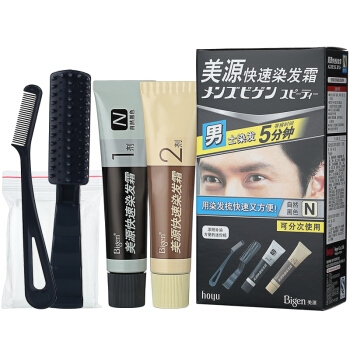 Bigen 美源发采 快速染发霜 男用 自然黑色 *3件 图1