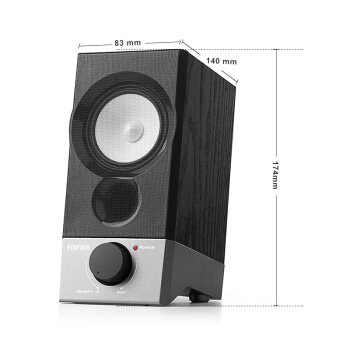 18日0点： EDIFIER 漫步者 R19U 迷你桌面音箱 黑色 图5