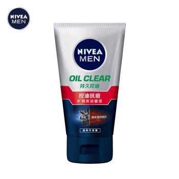 NIVEA 妮维雅 男士 控油抗痘矿物炭洁面泥 100g *3件 图1