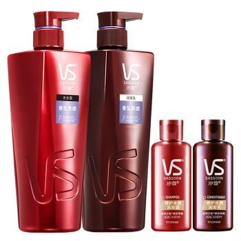 VS 沙宣 垂坠质感洗护套装（洗500ml+护500ml+旅行装50ml*2+赠舒肤佳沐浴露200ml） 图1