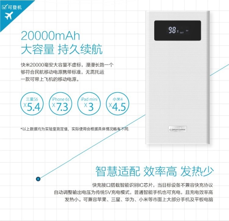 倍斯特 BST-K6X 聚合物移动电源 20000mAh 图13