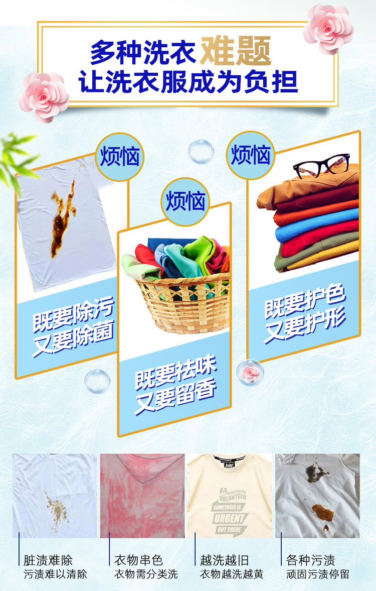 草本玲珑 有效抑菌 洗衣凝珠香水型40颗 图2