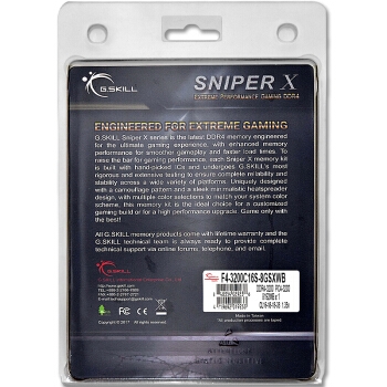 G.SKILL 芝奇 Sniper X 狙击者 DDR4 3200MHz 台式机内存 8GB 图4
