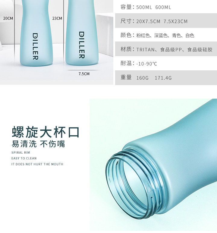 Tritan塑料运动水壶水杯直饮杯 19元 图6