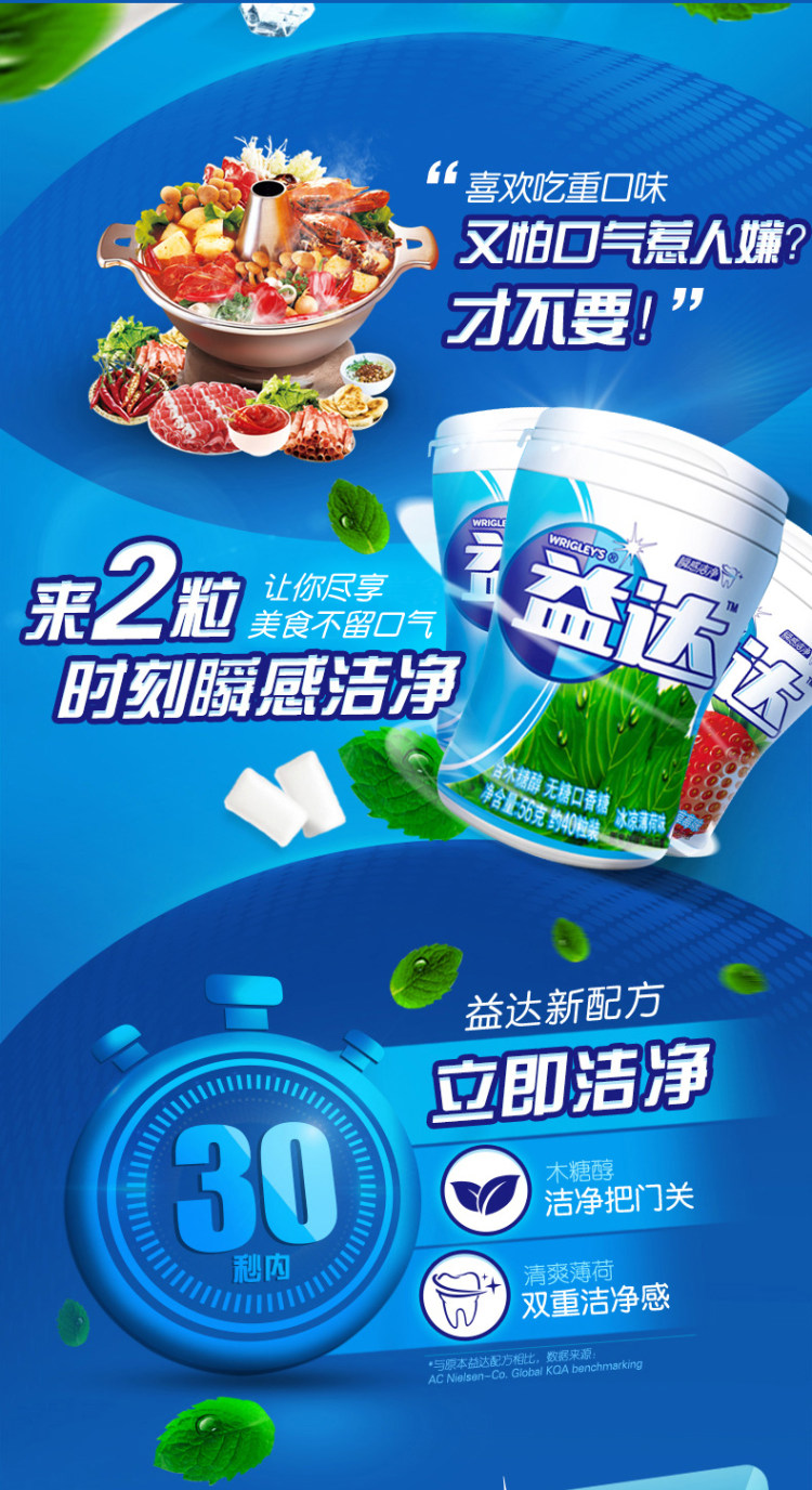 ALDI奥乐齐 益达 木糖醇无糖口香糖 40粒*6瓶 图3