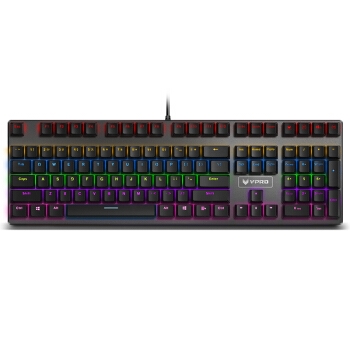 RAPOO 雷柏 V700S合金版 机械键盘 108键 RGB混光 红轴 黑色 图1