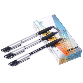TRUECOLOR 真彩 V55 子弹头中性笔 0.5mm 黑色 12支装 *4件 图5