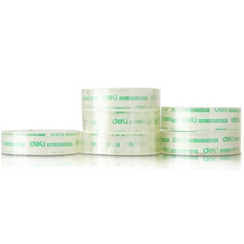 凑单品、有券的上： deli 得力 透明高粘文具胶带 12mm*18m 6卷/筒装 图3