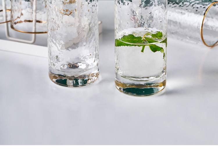 云纹山居 锤纹金边玻璃杯 6只装 图9