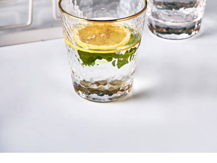 云纹山居 锤纹金边玻璃杯 6只装 图5