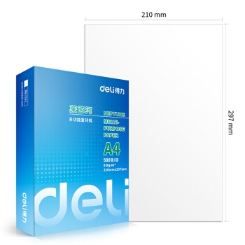 deli 得力 莱茵河 A4复印纸 80g 500张/包 8包/箱 图3