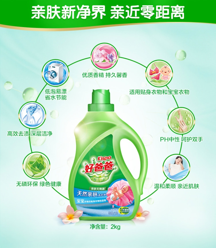 好爸爸 天然亲肤薰香洗衣液 13.8斤 图4