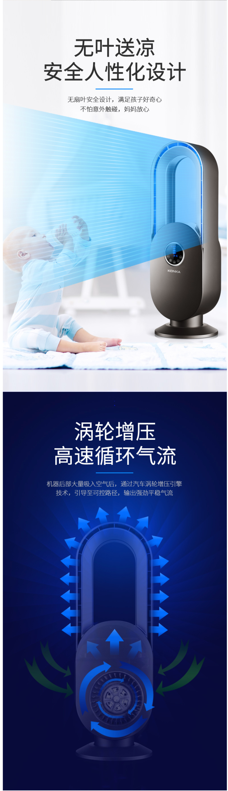 康佳 智能遥控款 空气循环扇 15小时定时/预约 图2