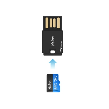 Netac 朗科 P500 64GB Class10 TF卡 科技蓝（内存卡+读卡器+SD卡套） 图2