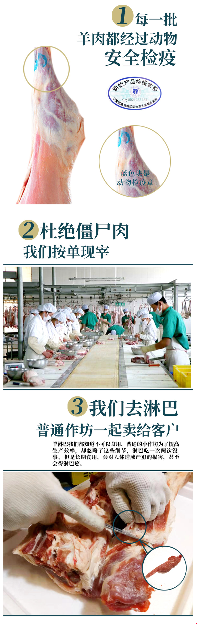 中国地理标志产品 6-8月盐池滩羊 羊后腿 4斤整 图4