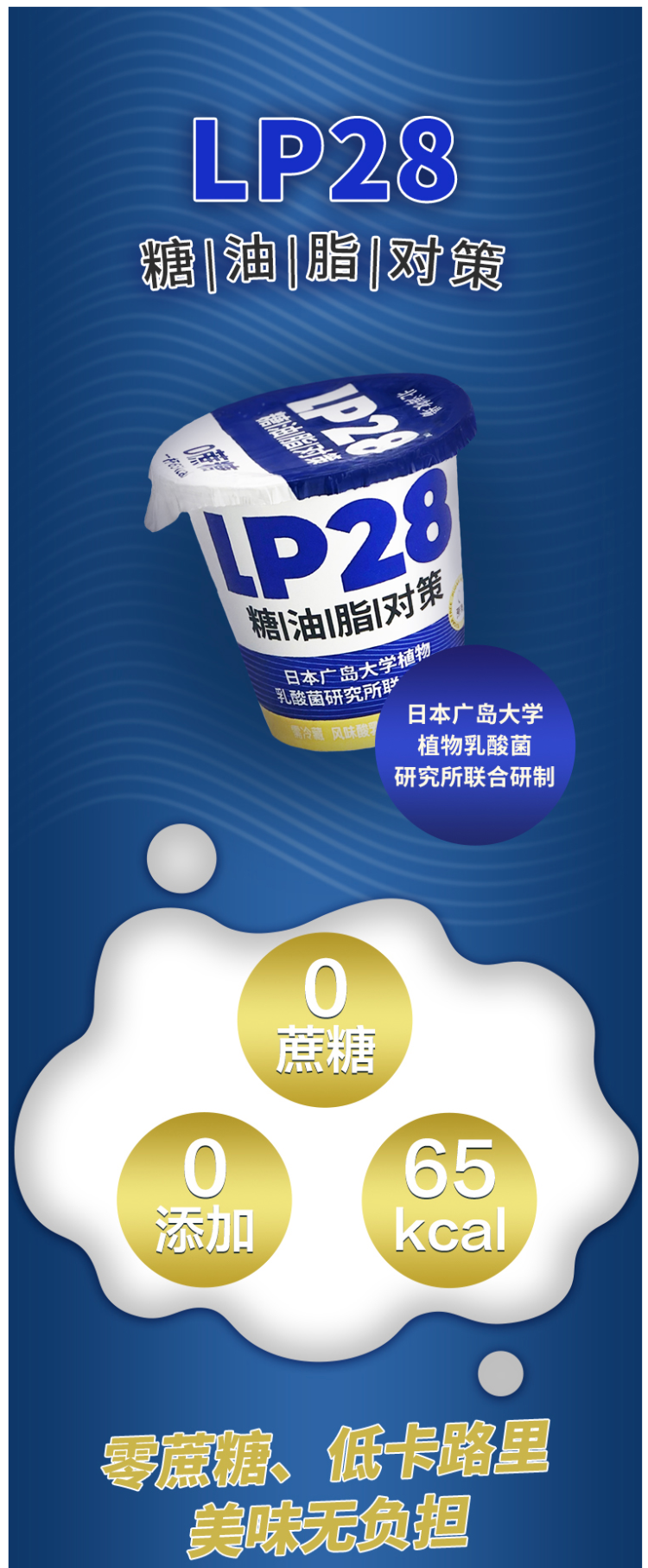 日本广岛大学研制 北海牧场 专利LP-28乳酸菌减肥酸奶 100g*12杯 图1
