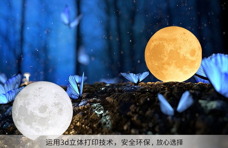 3D打印月球灯 浪漫氛围小夜灯 图4