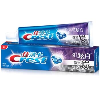 Crest 佳洁士 3D炫白 微米炭 牙膏 120g *2件 图1