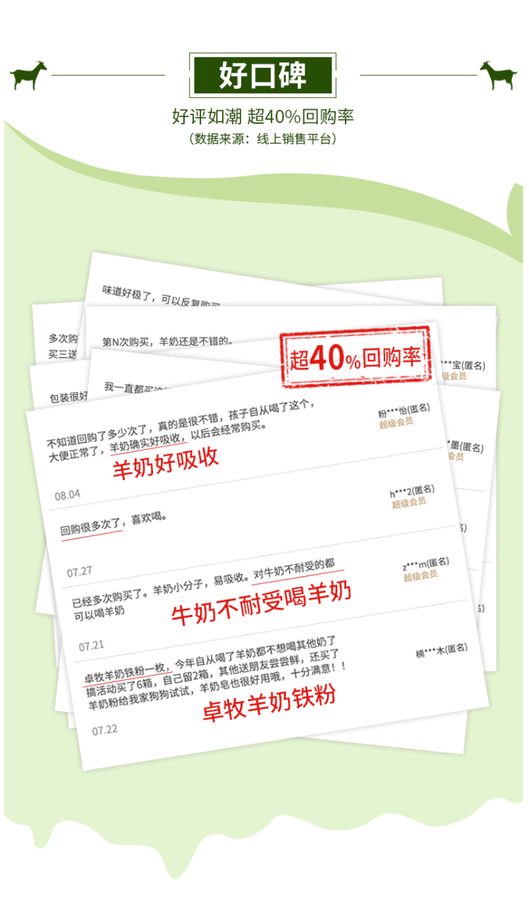 卓牧 高端 无蔗糖高钙纯山羊奶 200ml*6盒/箱 图6