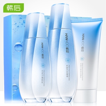 Hanhoo 韩后 水动力保湿莹润套装（洁面乳80g+水原液100ml+凝肌乳50ml） 图1
