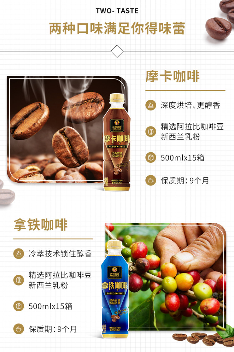 男篮指定饮品 中沃 沃顿即饮咖啡500ml*15瓶 图6