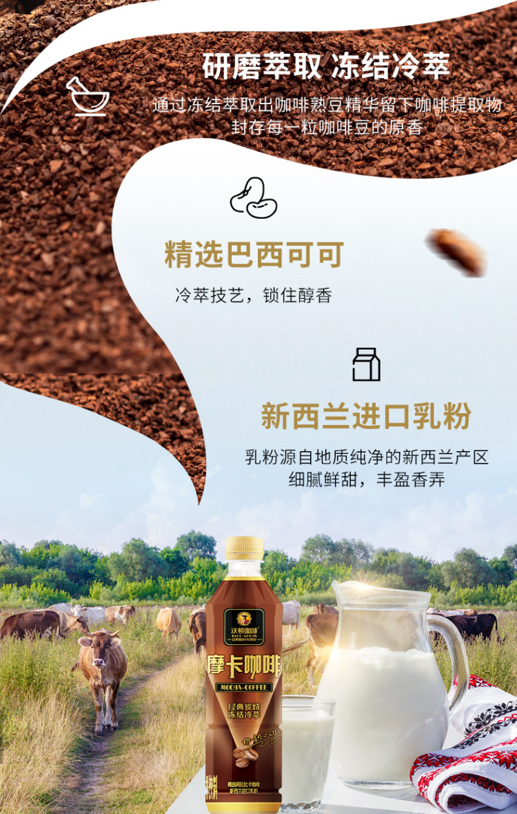 男篮指定饮品 中沃 沃顿即饮咖啡500ml*15瓶 图3