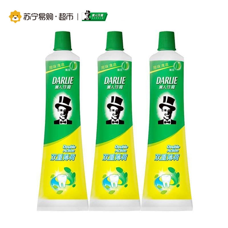 DARLIE 黑人 双重薄荷牙膏 225g*3支 *3件 图3