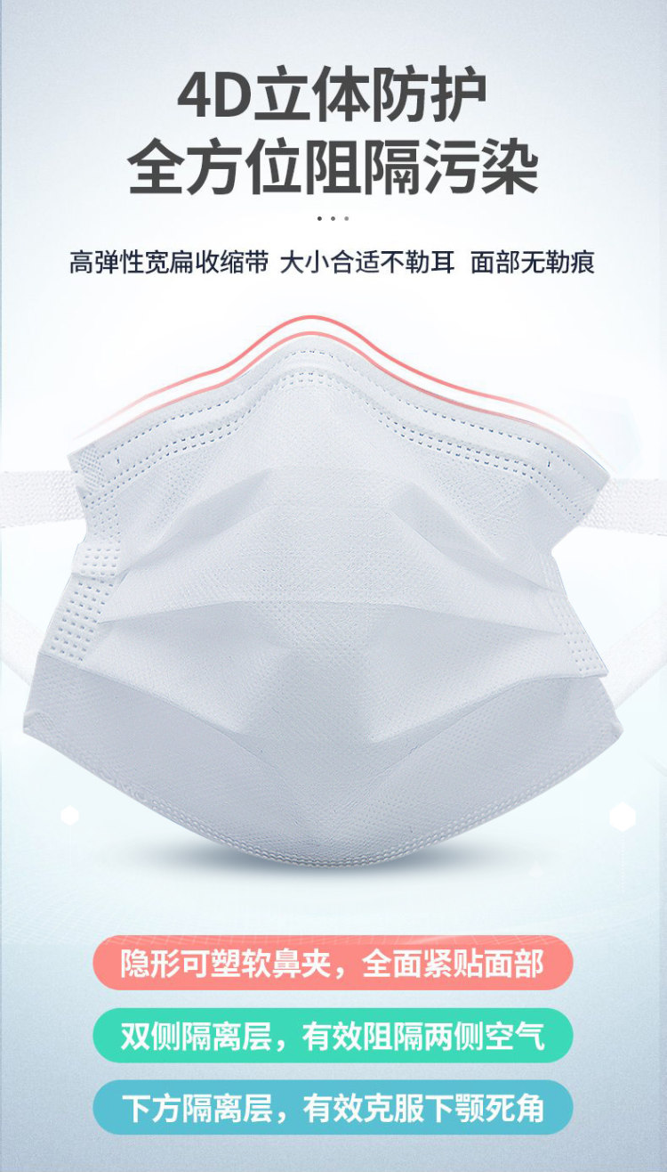 LeBy  儿童/成人三层含熔喷层口罩 60片 图10