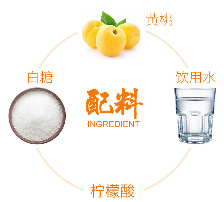 信钻 黄砀山脆甜黄桃罐头 256g*6瓶 图6
