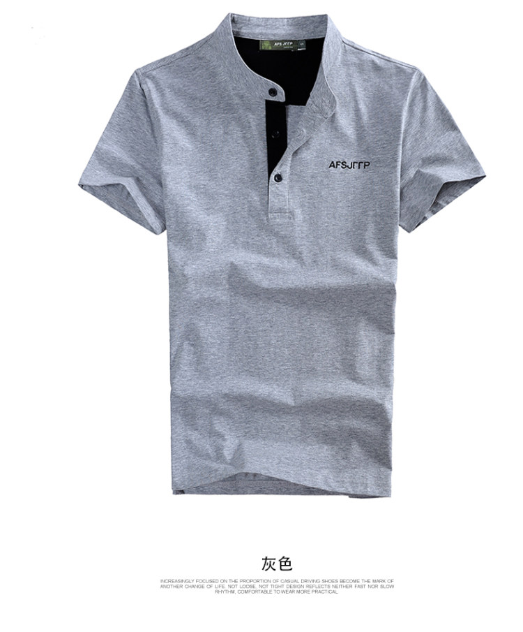 战地吉普 男士薄款针织短袖POLO衫 图9