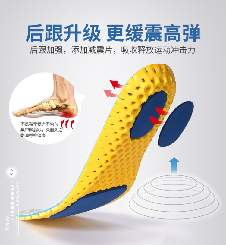 邦尼世家  超弹吸汗运动鞋垫 3双 图3