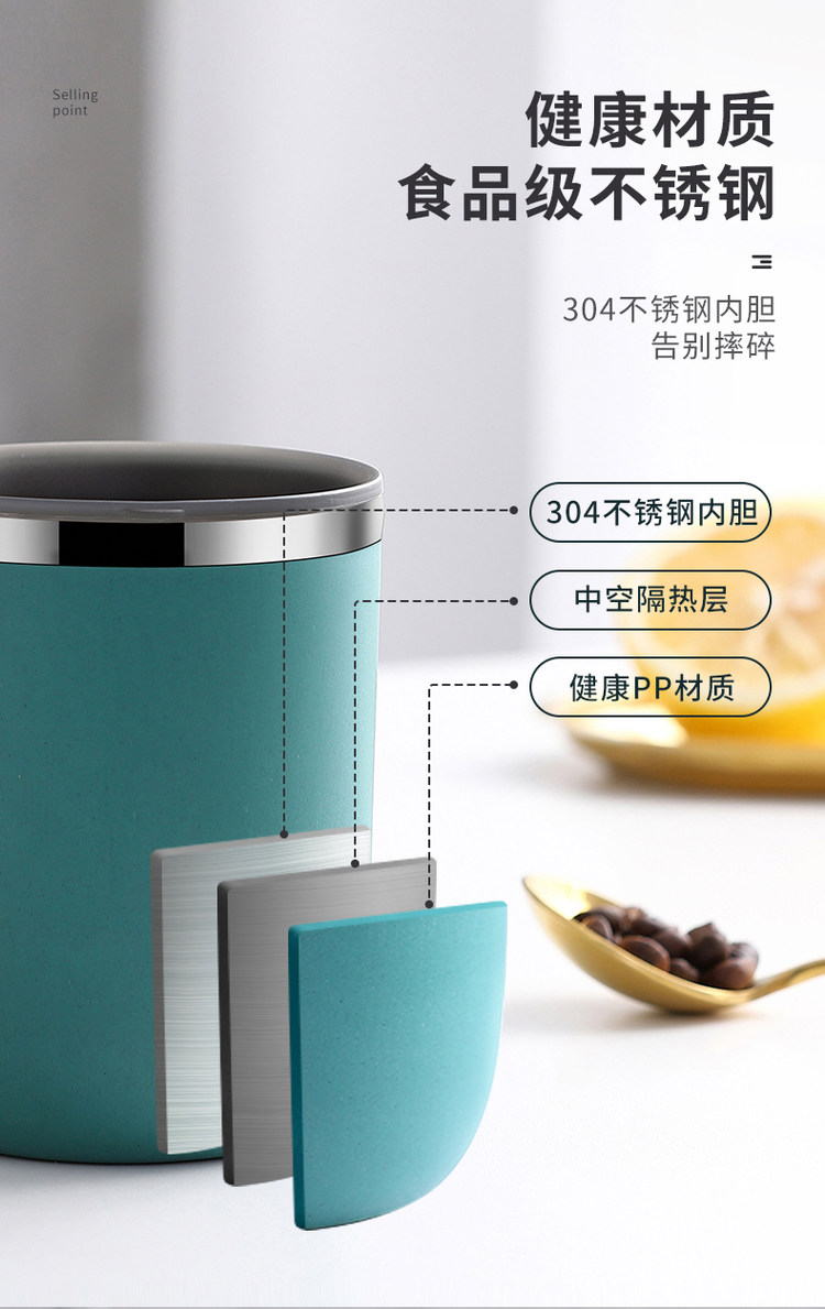 沃德百惠 304不锈钢马克杯 400ml 图4