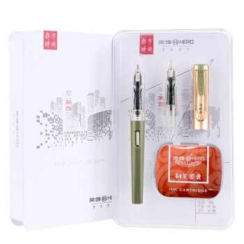 HERO 英雄 368绅士 EF+F双尖薄厚片 铱金礼盒套装 送10支墨囊 多色可选 图2