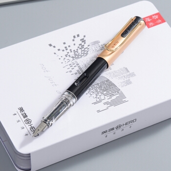 HERO 英雄 368绅士 EF+F双尖薄厚片 铱金礼盒套装 送10支墨囊 多色可选 图4