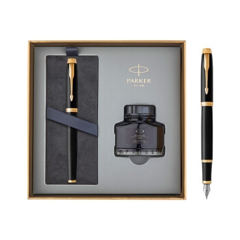 20点开始： PARKER 派克 IM系列 钢笔 纯黑丽雅金夹 墨水礼盒 图4
