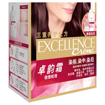 L‘OREAL PARIS 巴黎欧莱雅 卓韵霜护发染发霜 紫棕色 260g *3件 图3