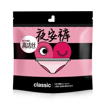 kotex 高洁丝 夜安裤 夜用裤型卫生巾 S-M 2片 *15件 图1
