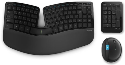 Microsoft 微软 Sculpt人体工学桌面套装 无线键鼠套 图1