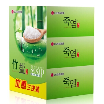 LG竹盐 精品 保湿香皂 110g*3块 *2件 图1