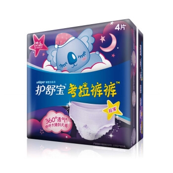 whisper 护舒宝 考拉裤裤 裤型卫生巾 M-L码 4片装 *7件 图3