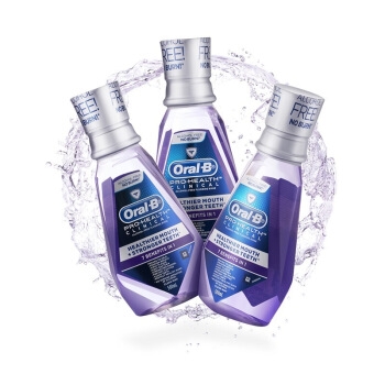 23日8点： Oral-B 欧乐-B 牙龈专护漱口水 500ml 三瓶装 *3件 图1