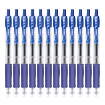 PILOT 百乐 BL-G2-38 按动中性笔 0.38mm 12支装 蓝色 *3件 图1