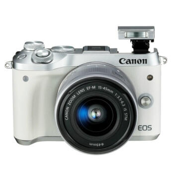 Canon 佳能 EOS M6 15-45mm 无反相机套机 白 图4