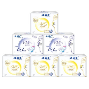 ABC KMS棉柔系列 卫生巾 6包38片（240mm*32片+323mm*6片） *5件 图2