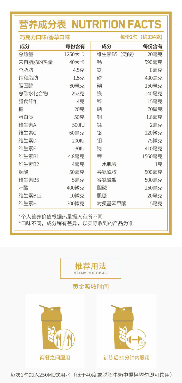 全球销量第一 美产 奥普帝蒙 ON MASS增肌粉 6磅 强劲增肌增重塑形 图5